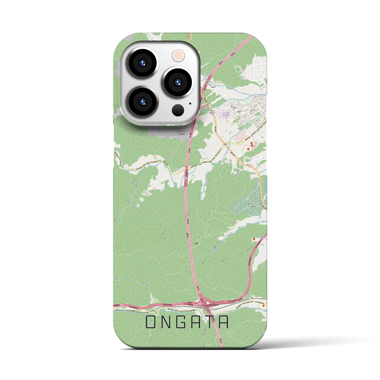 【恩方】地図柄iPhoneケース（バックカバータイプ・ナチュラル）iPhone 13 Pro 用