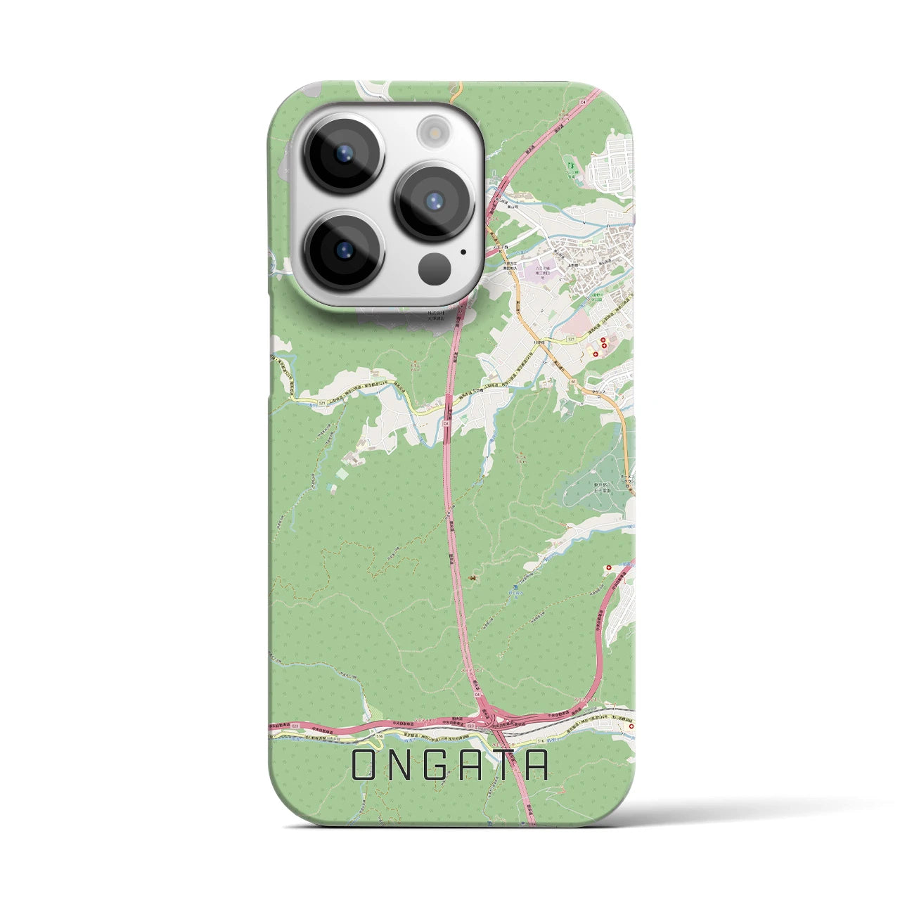 【恩方】地図柄iPhoneケース（バックカバータイプ・ナチュラル）iPhone 14 Pro 用
