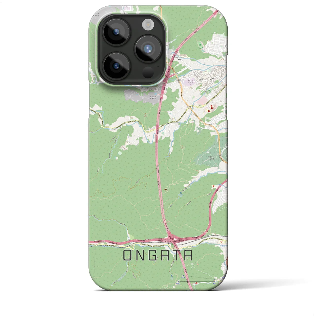 【恩方】地図柄iPhoneケース（バックカバータイプ・ナチュラル）iPhone 15 Pro Max 用