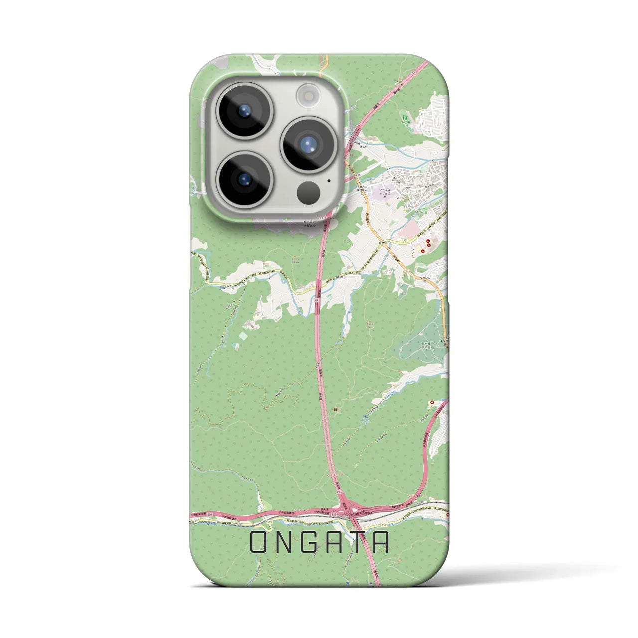 【恩方】地図柄iPhoneケース（バックカバータイプ・ナチュラル）iPhone 15 Pro 用