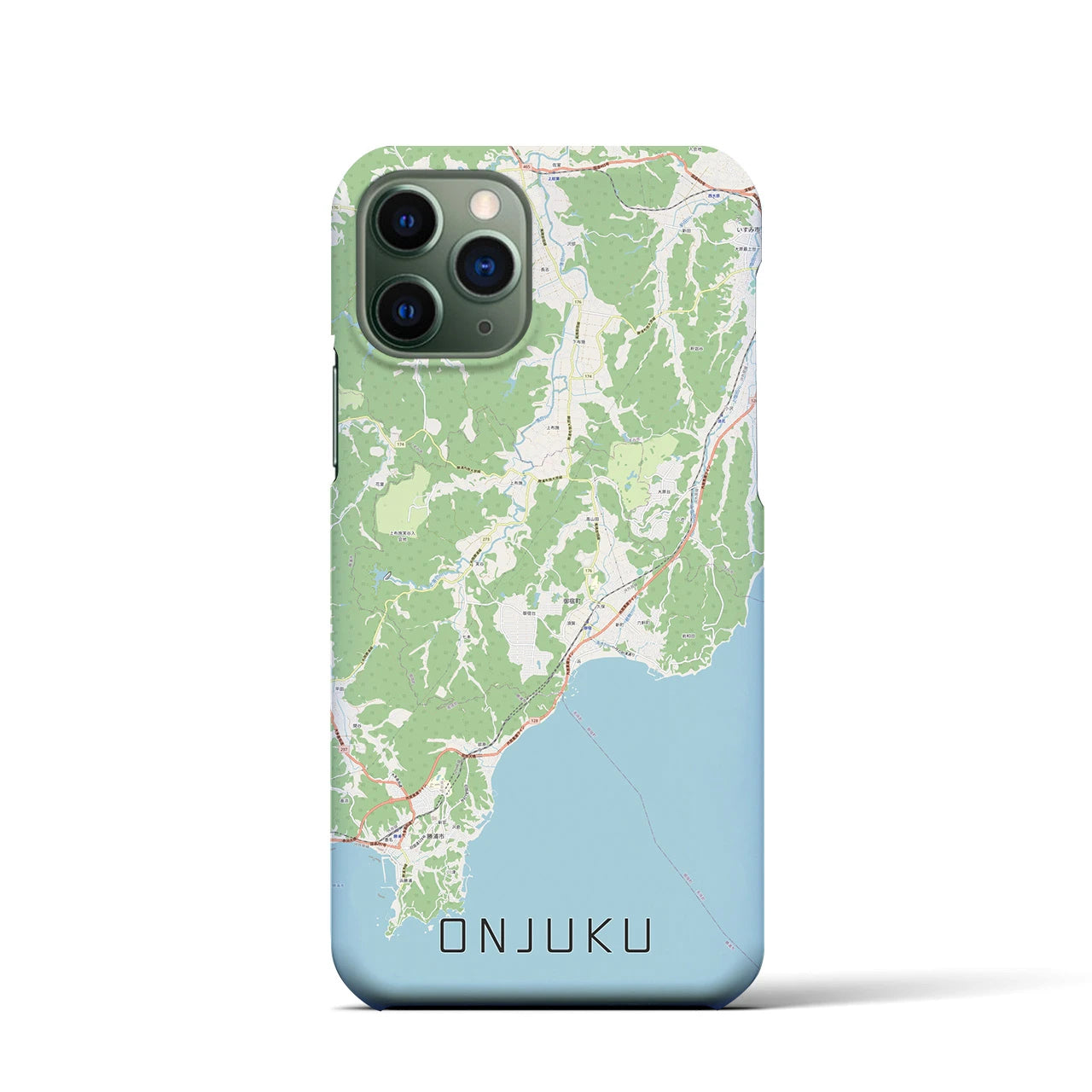 【御宿】地図柄iPhoneケース（バックカバータイプ・ナチュラル）iPhone 11 Pro 用
