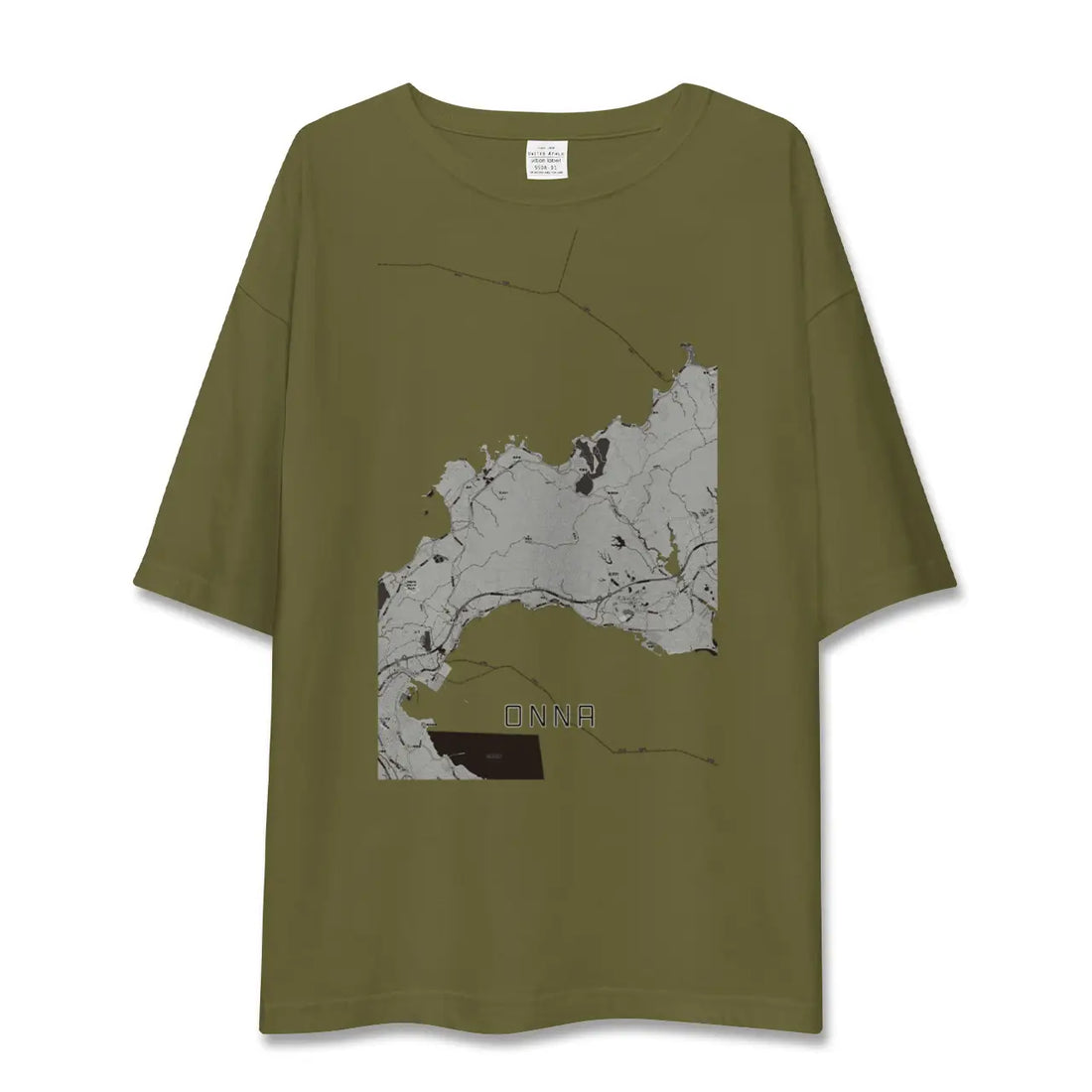 【恩納(沖縄県)】地図柄ビッグシルエットTシャツ