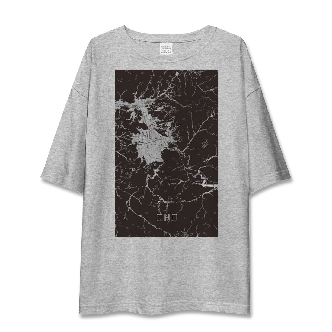 【大野（福井県）】地図柄ビッグシルエットTシャツ