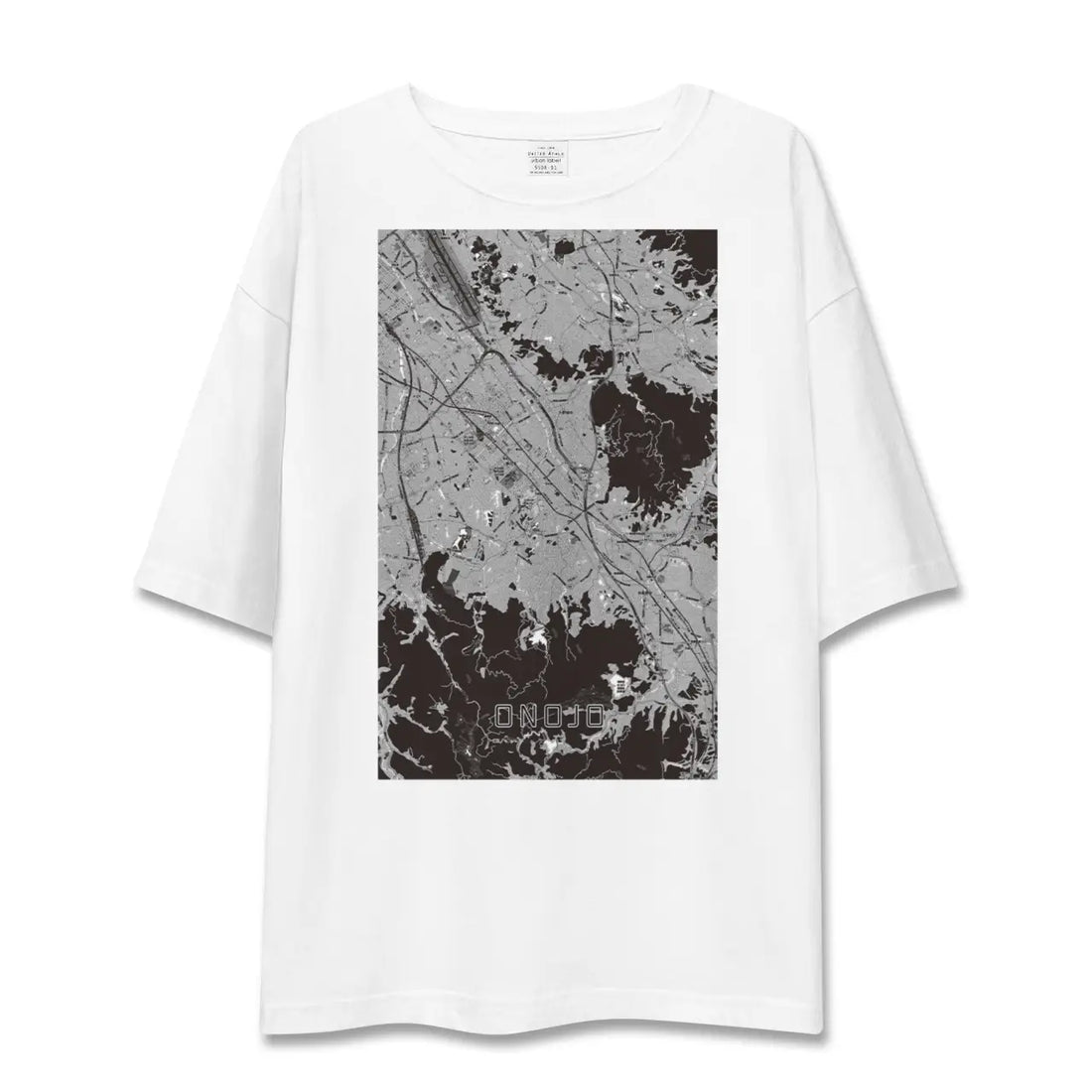 【大野城(福岡県)】地図柄ビッグシルエットTシャツ