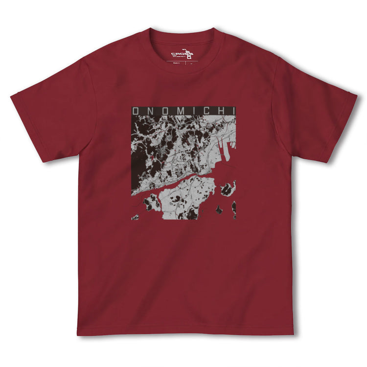 【尾道（広島県）】地図柄ヘビーウェイトTシャツ