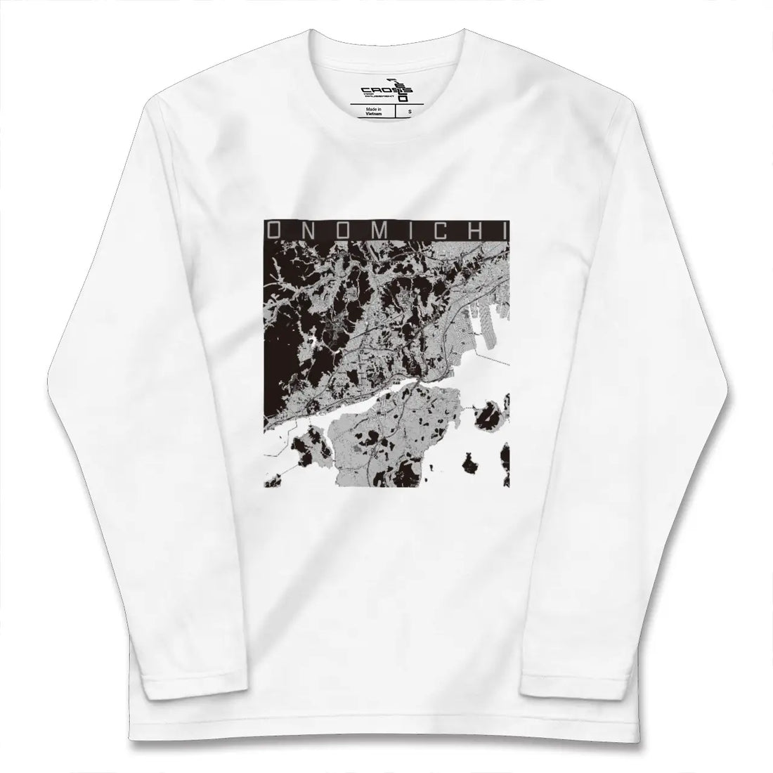 【尾道(広島県)】地図柄ロングスリーブTシャツ