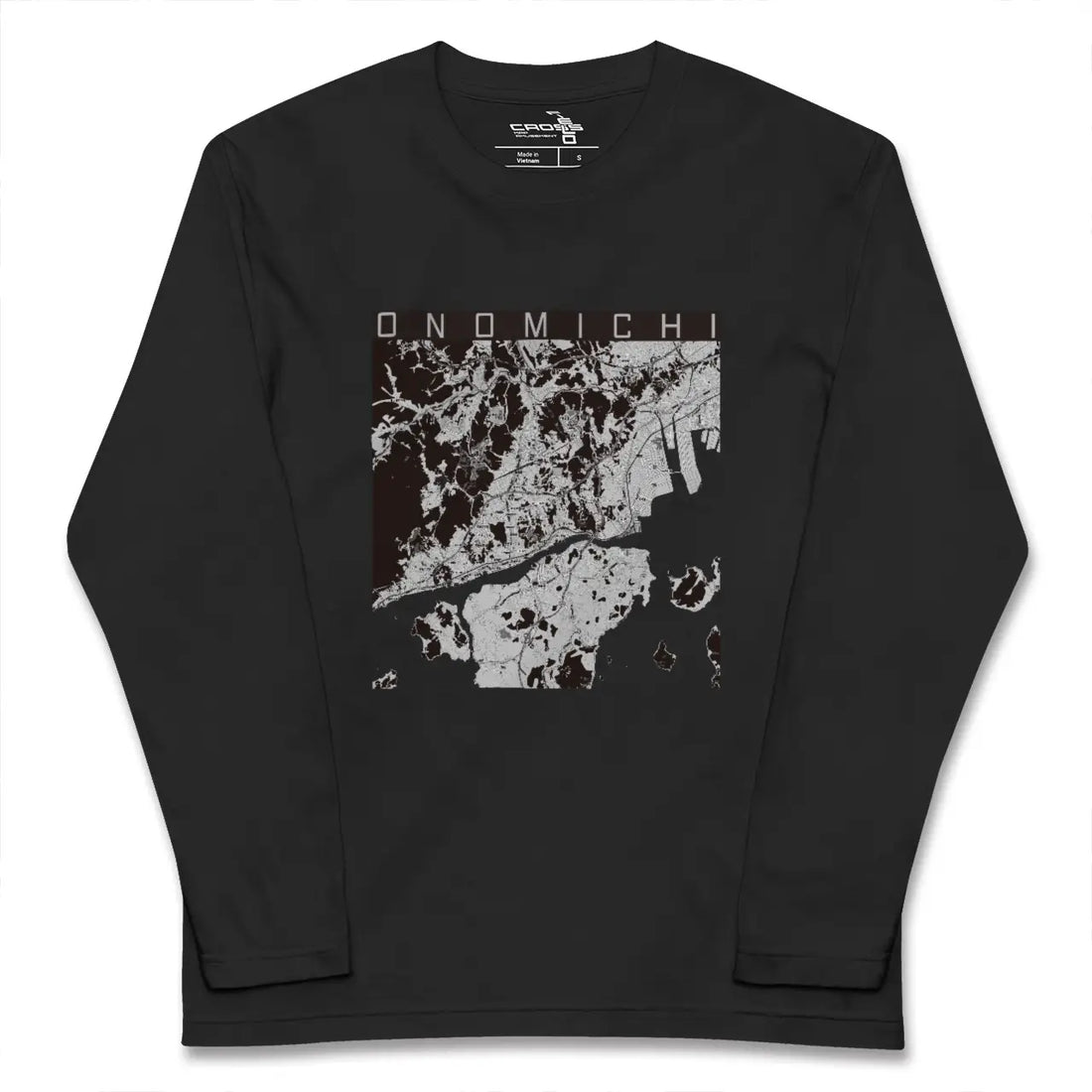 【尾道(広島県)】地図柄ロングスリーブTシャツ