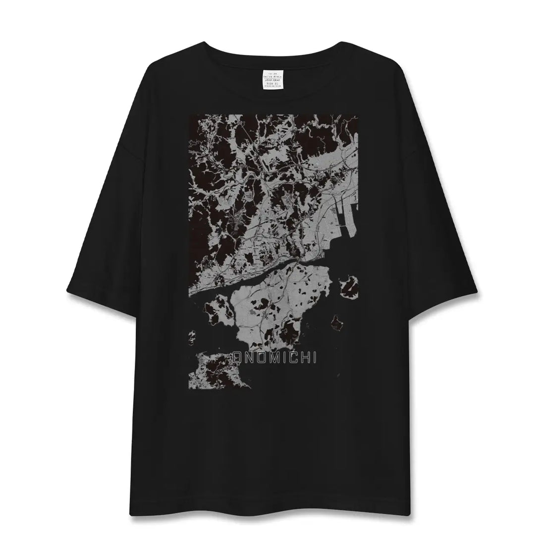 【尾道（広島県）】地図柄ビッグシルエットTシャツ