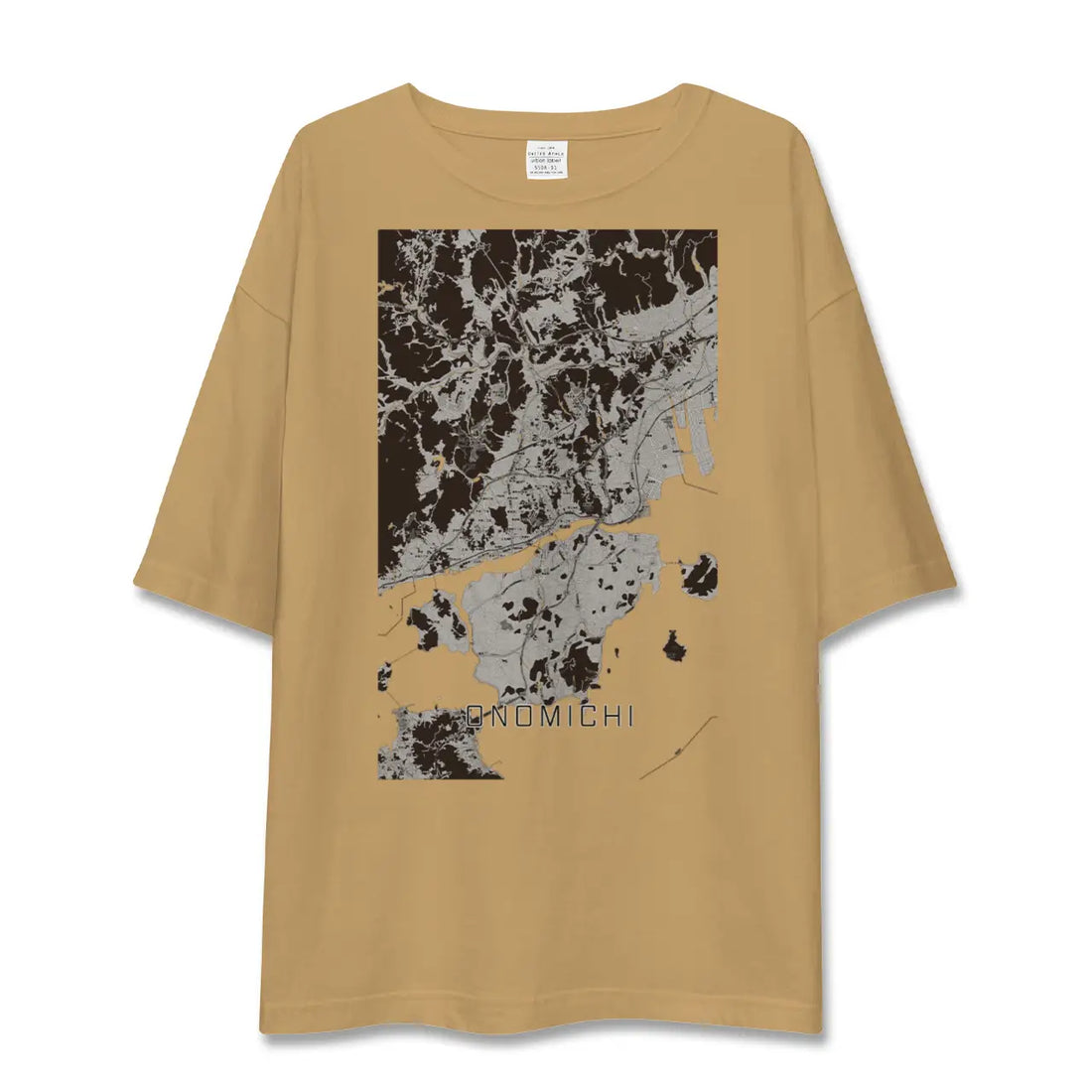 【尾道(広島県)】地図柄ビッグシルエットTシャツ