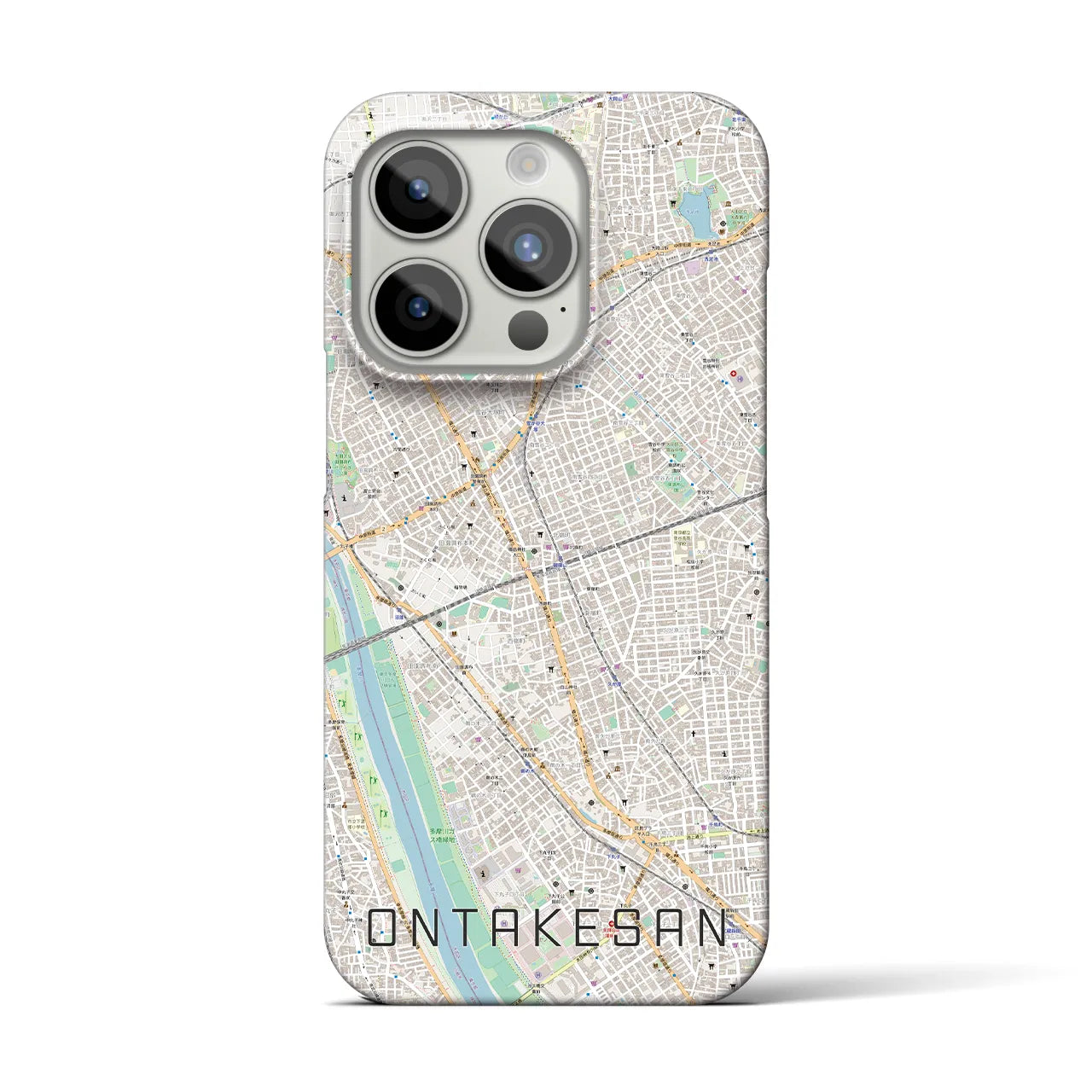 【御嶽山】地図柄iPhoneケース（バックカバータイプ・ナチュラル）iPhone 15 Pro 用