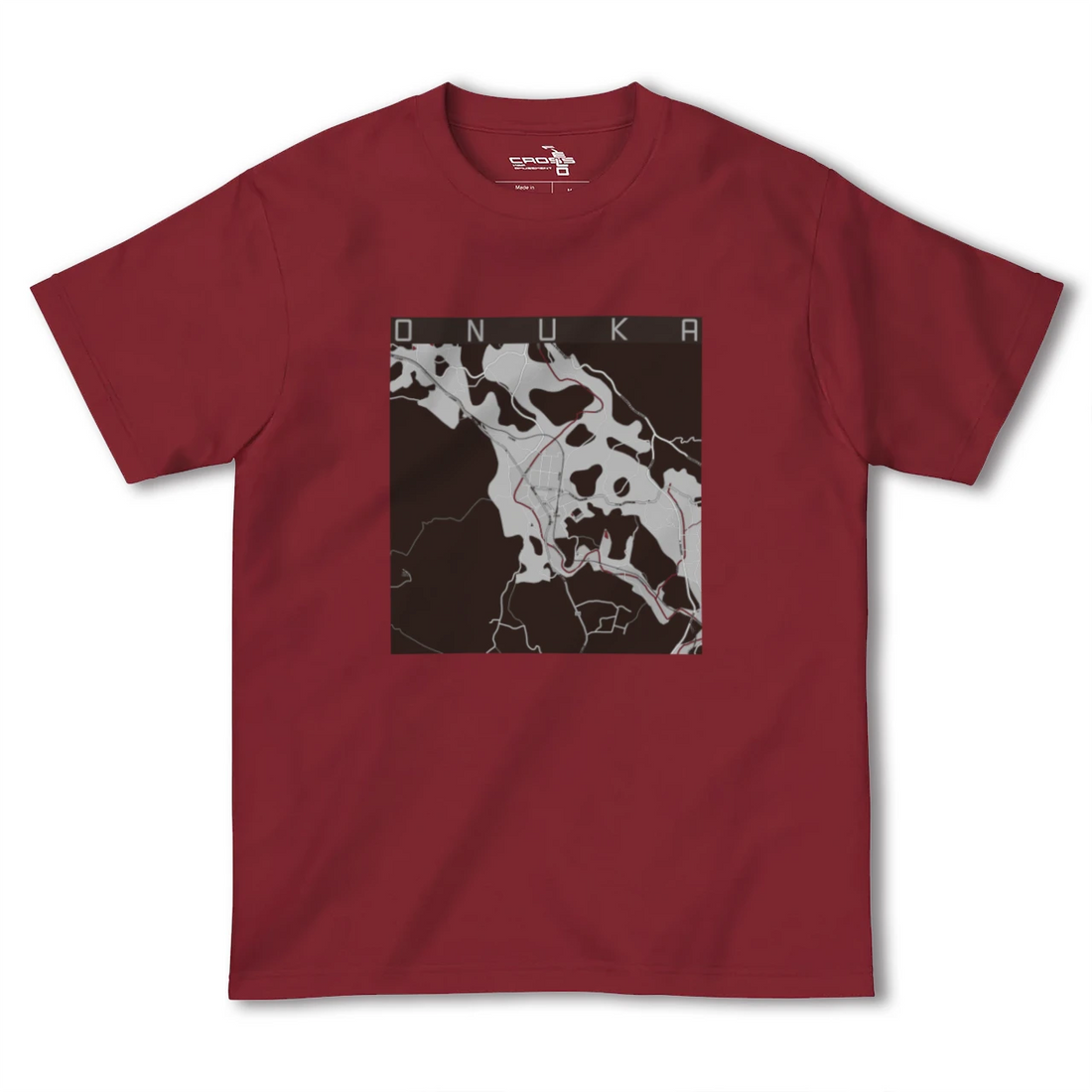 【小奴可(広島県)】地図柄ヘビーウェイトTシャツ