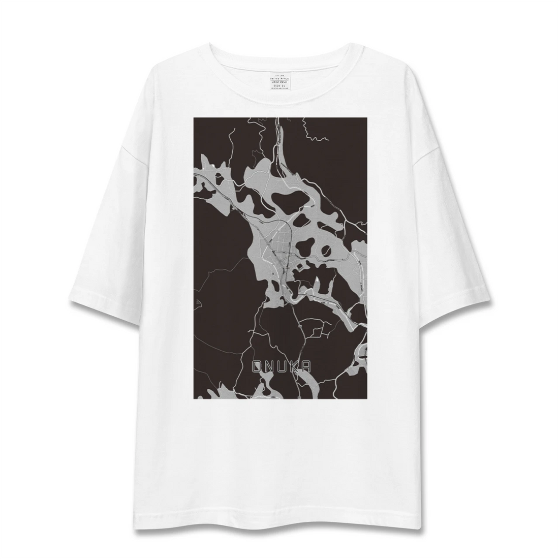 【小奴可(広島県)】地図柄ビッグシルエットTシャツ