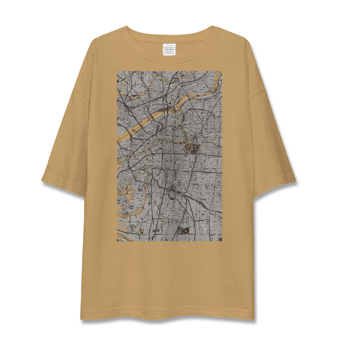 【大阪（大阪府）】地図柄ビッグシルエットTシャツ
