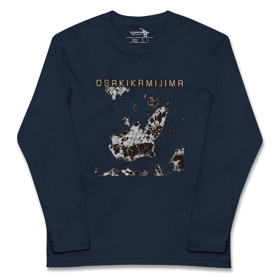 【大崎上島(広島県)】地図柄ロングスリーブTシャツ