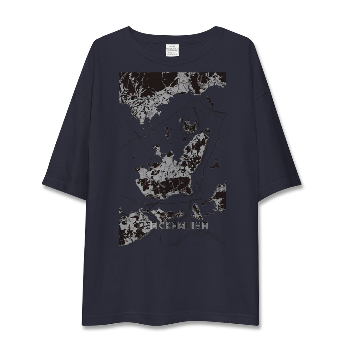 【大崎上島（広島県）】地図柄ビッグシルエットTシャツ