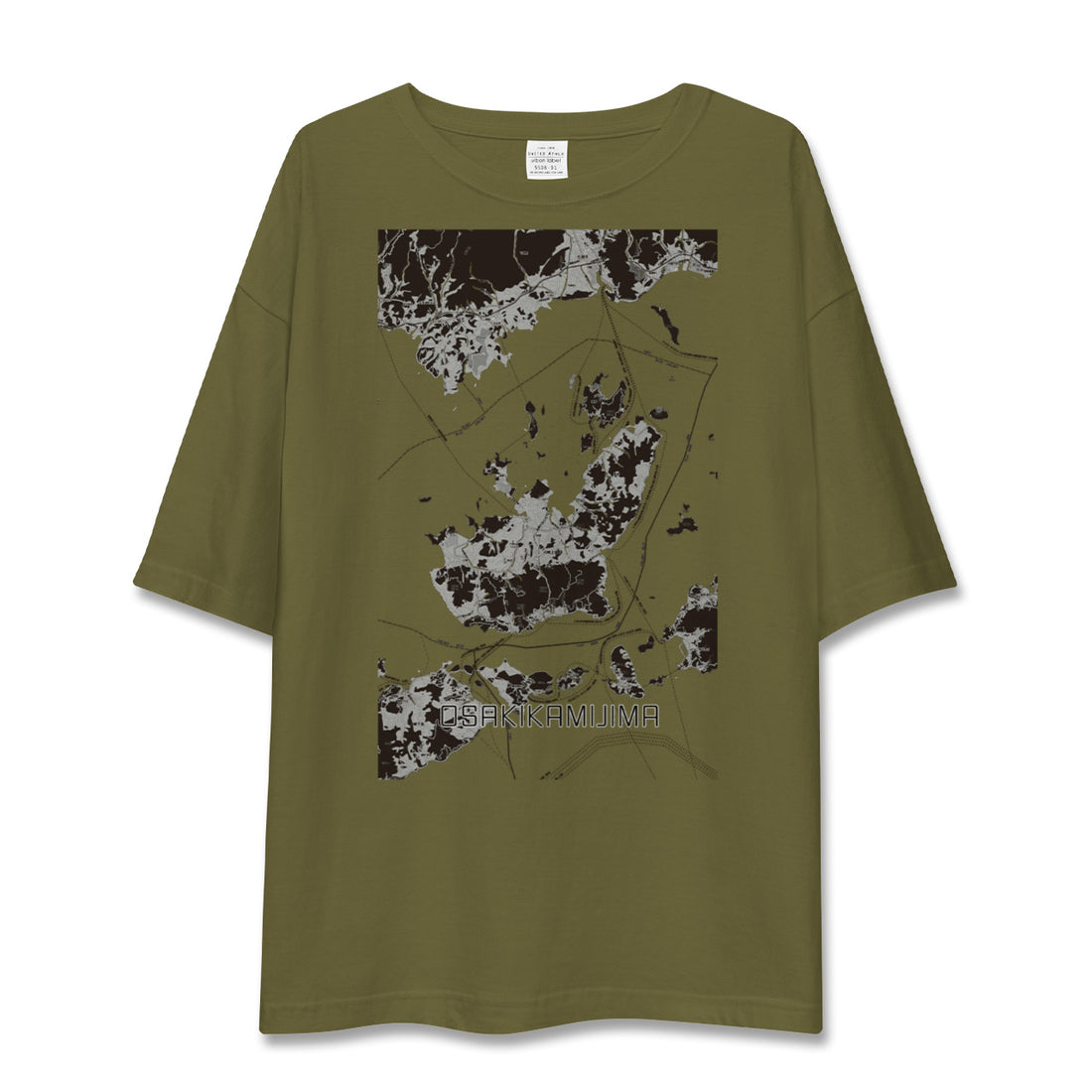 【大崎上島(広島県)】地図柄ビッグシルエットTシャツ