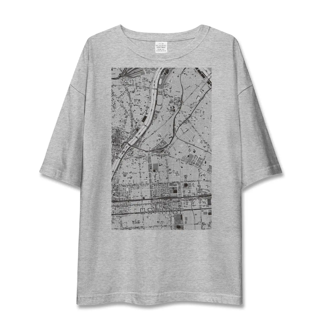 【押上(東京都)】地図柄ビッグシルエットTシャツ