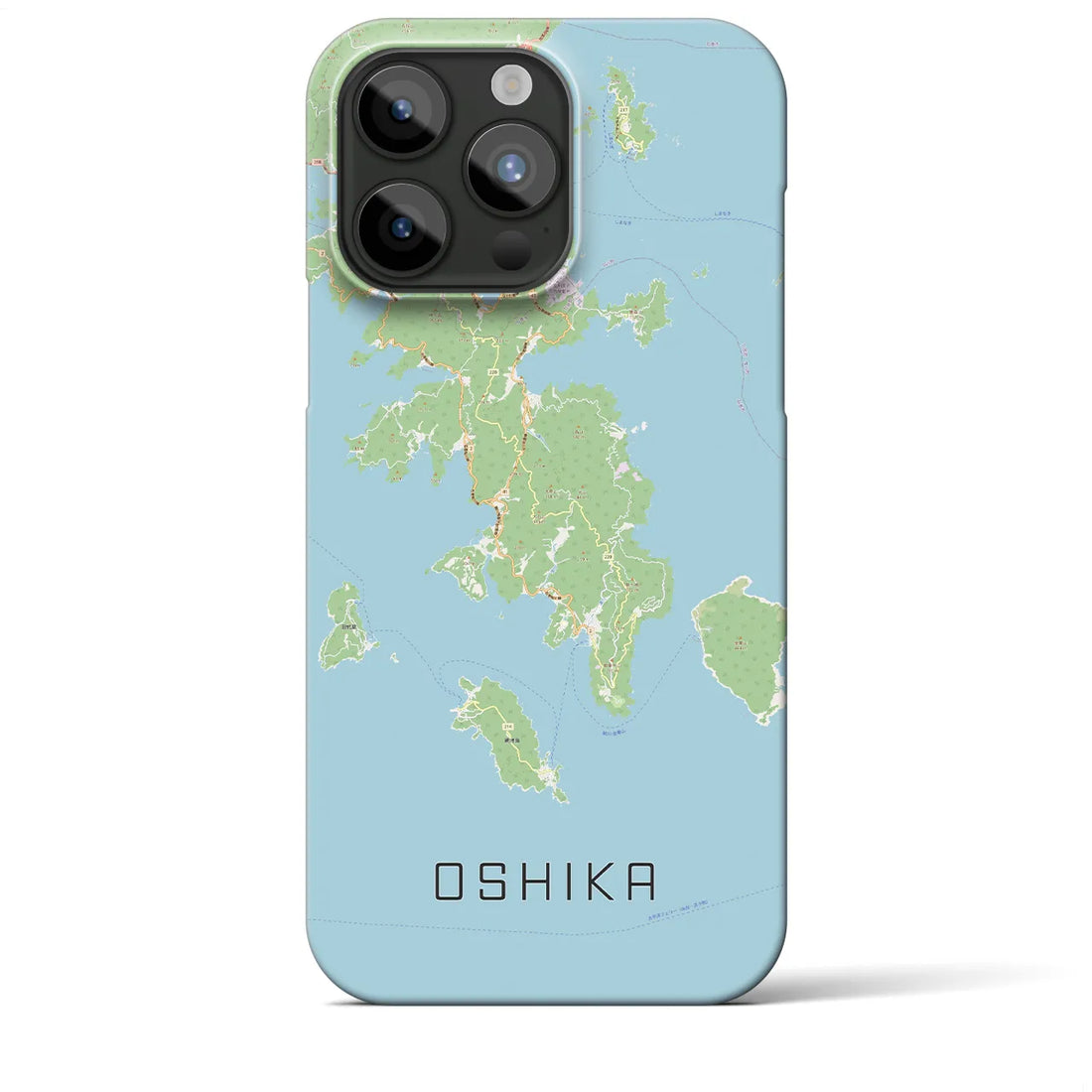 【牡鹿】地図柄iPhoneケース（バックカバータイプ・ナチュラル）iPhone 15 Pro Max 用