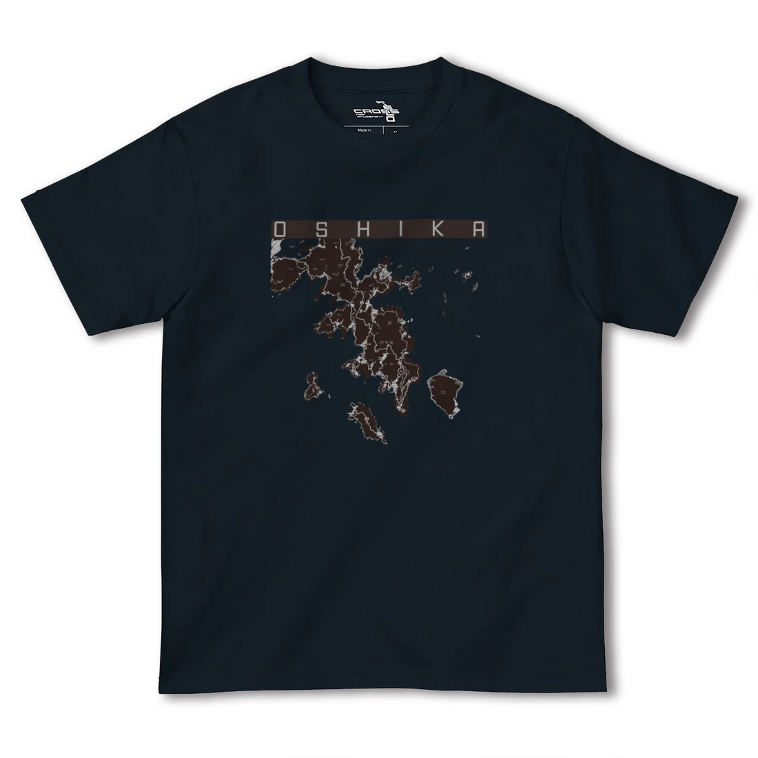 【牡鹿(宮城県)】地図柄ヘビーウェイトTシャツ
