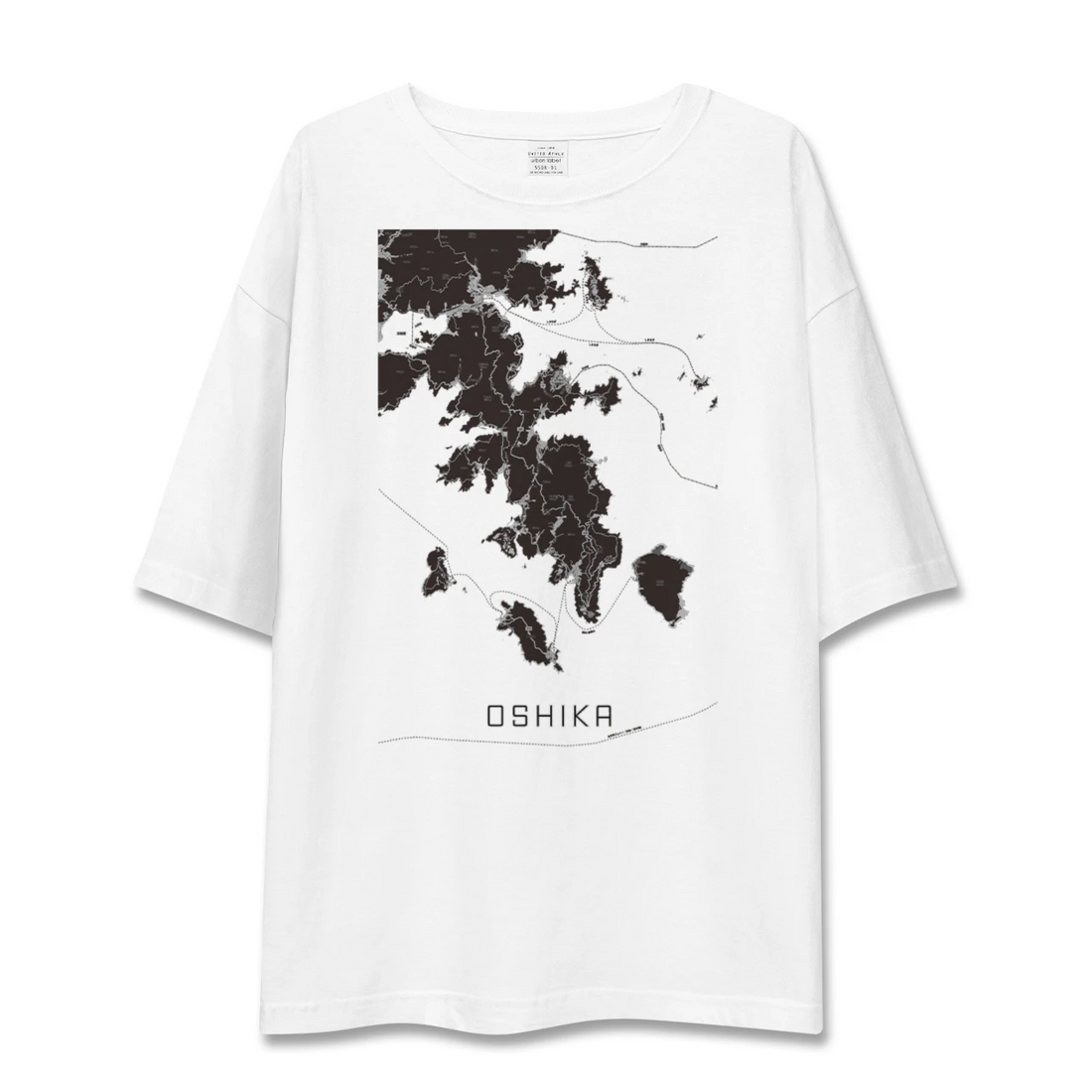 【牡鹿（宮城県）】地図柄ビッグシルエットTシャツ