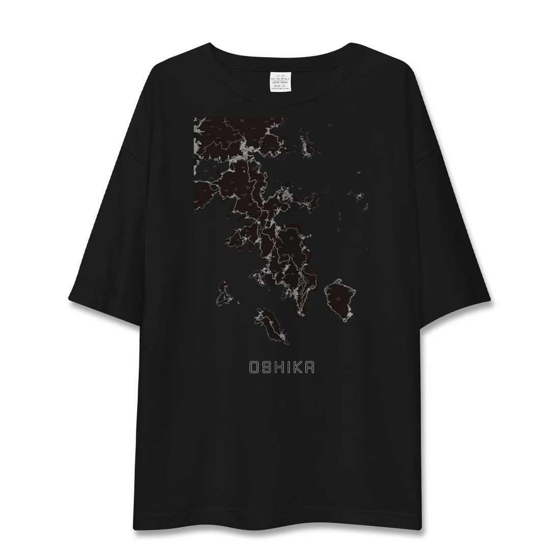 【牡鹿(宮城県)】地図柄ビッグシルエットTシャツ