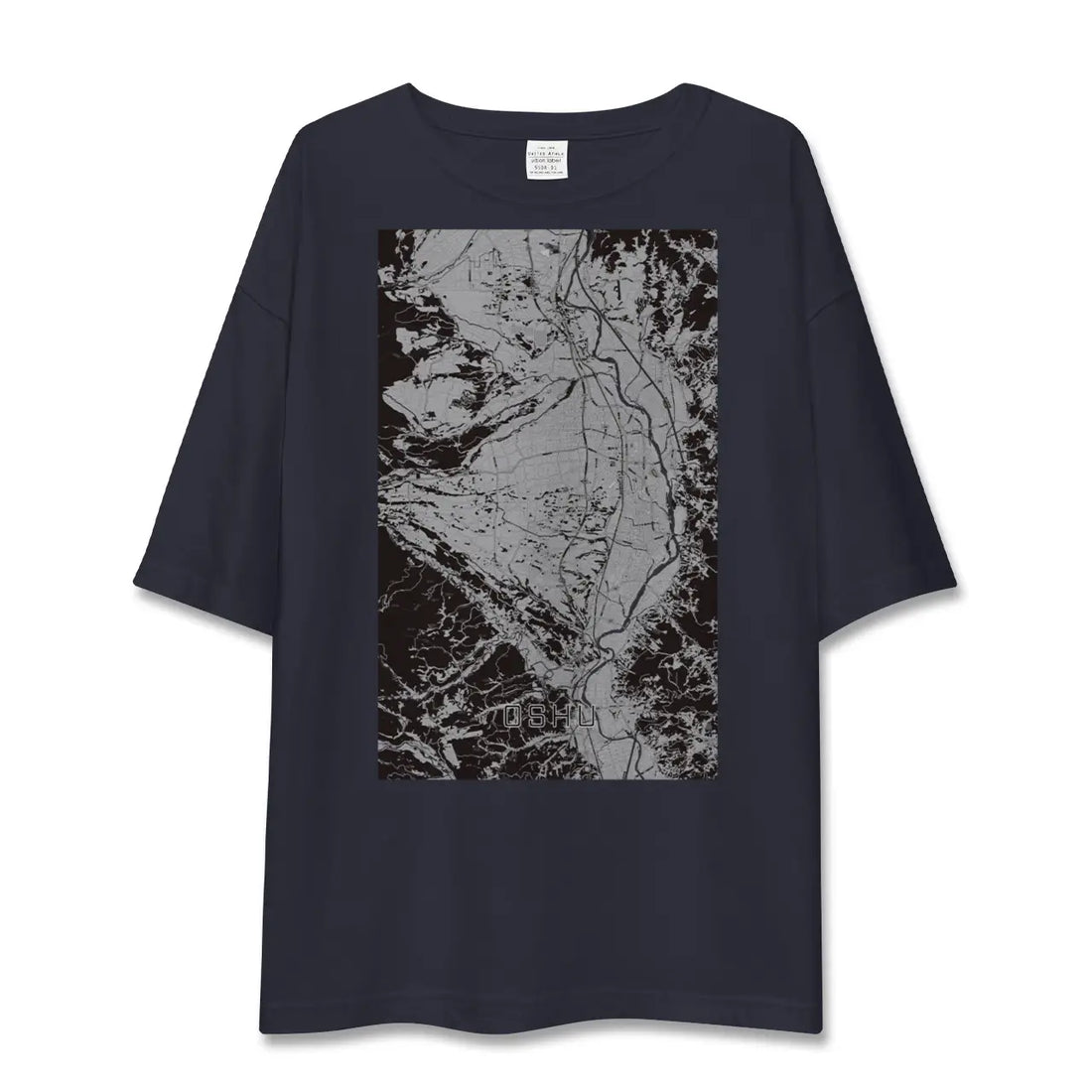 【奥州(岩手県)】地図柄ビッグシルエットTシャツ