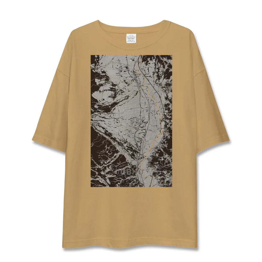 【奥州(岩手県)】地図柄ビッグシルエットTシャツ