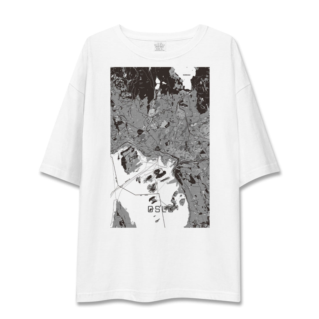 【オスロ(ノルウェー)】地図柄ビッグシルエットTシャツ