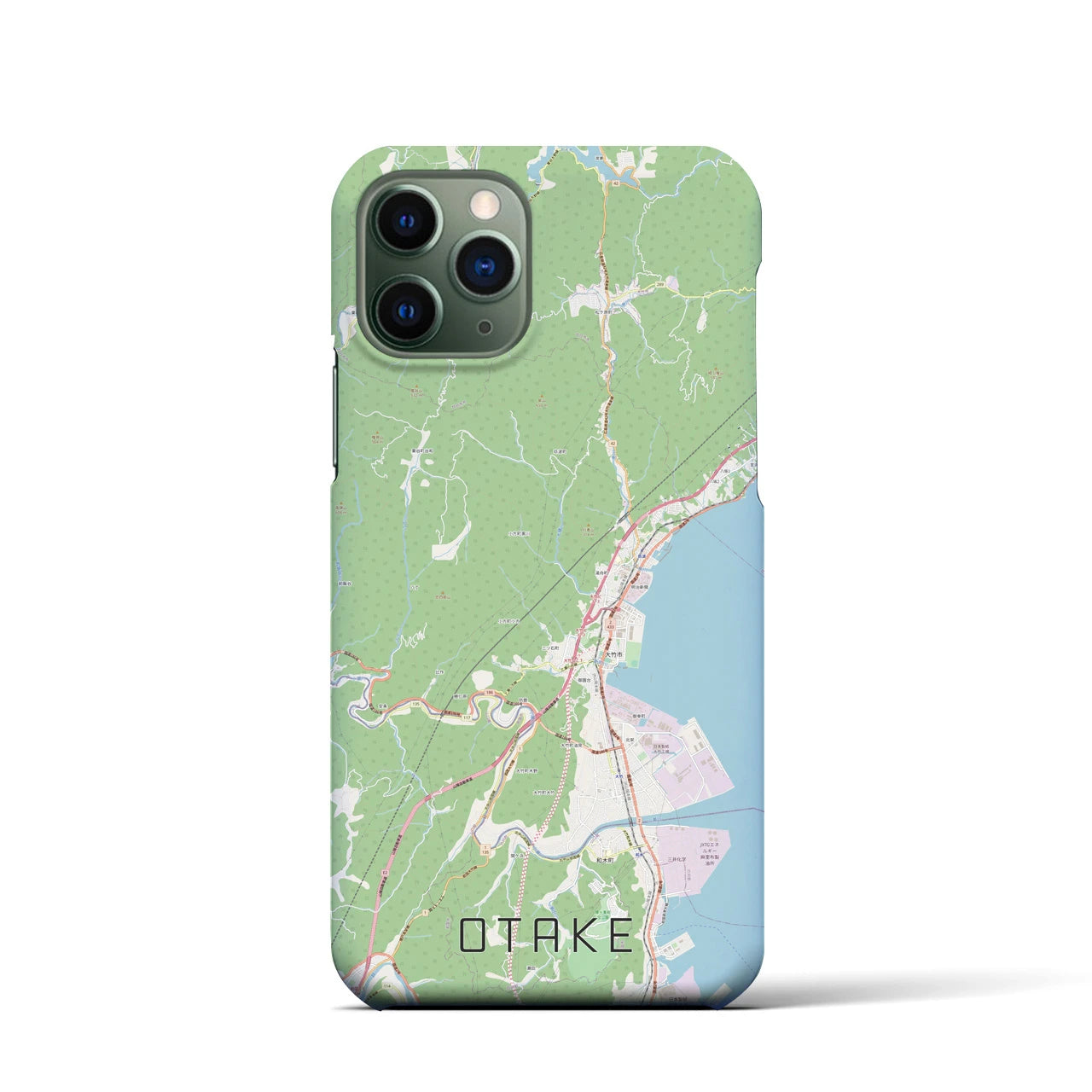 【大竹】地図柄iPhoneケース（バックカバータイプ・ナチュラル）iPhone 11 Pro 用