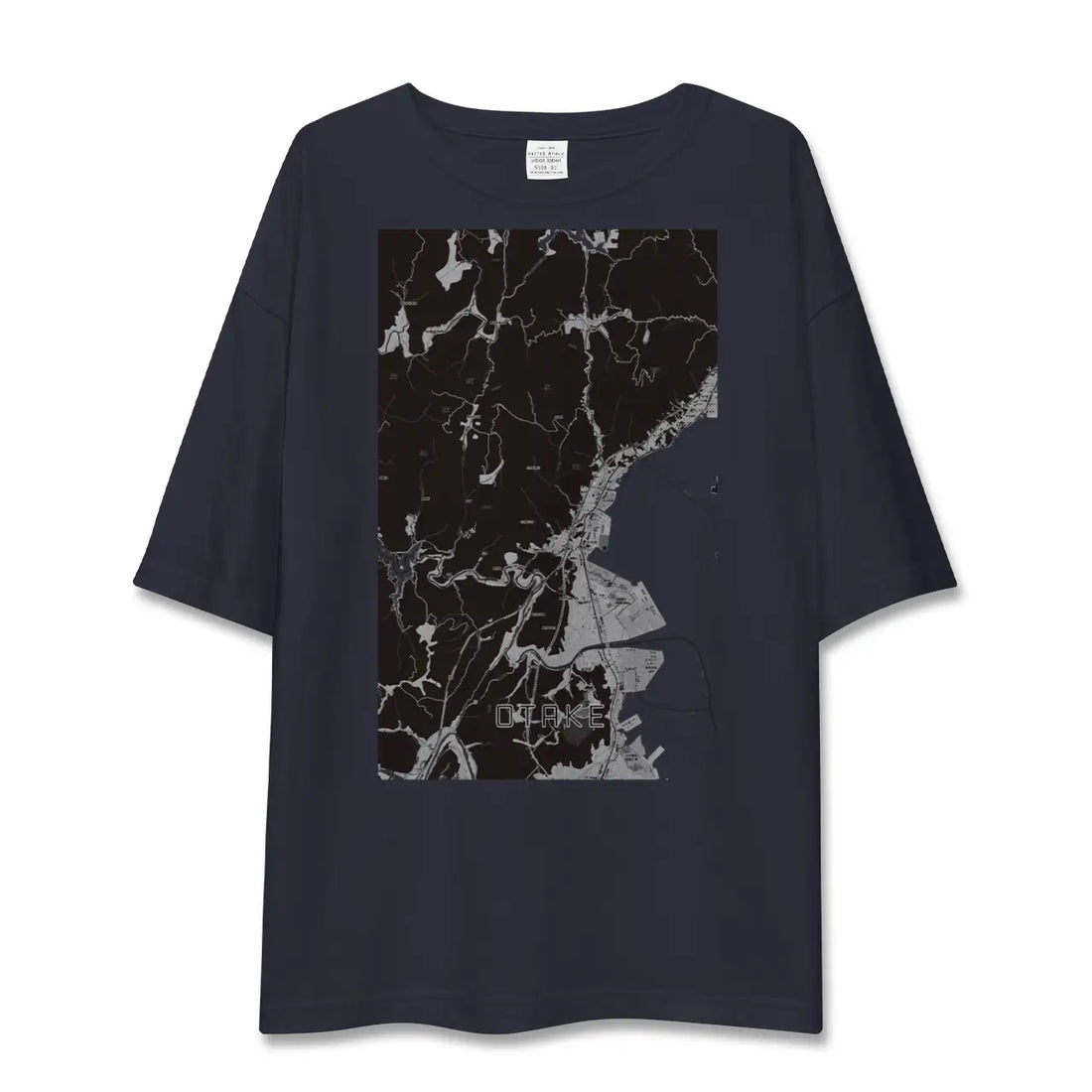 【大竹（広島県）】地図柄ビッグシルエットTシャツ