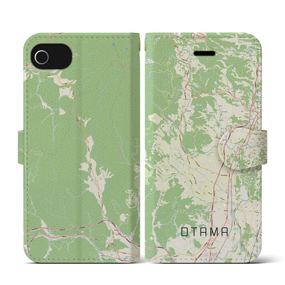 【大玉（福島県）】地図柄iPhoneケース（手帳タイプ）ナチュラル・iPhone SE（第3 / 第2世代） / 8 / 7 / 6s / 6 用