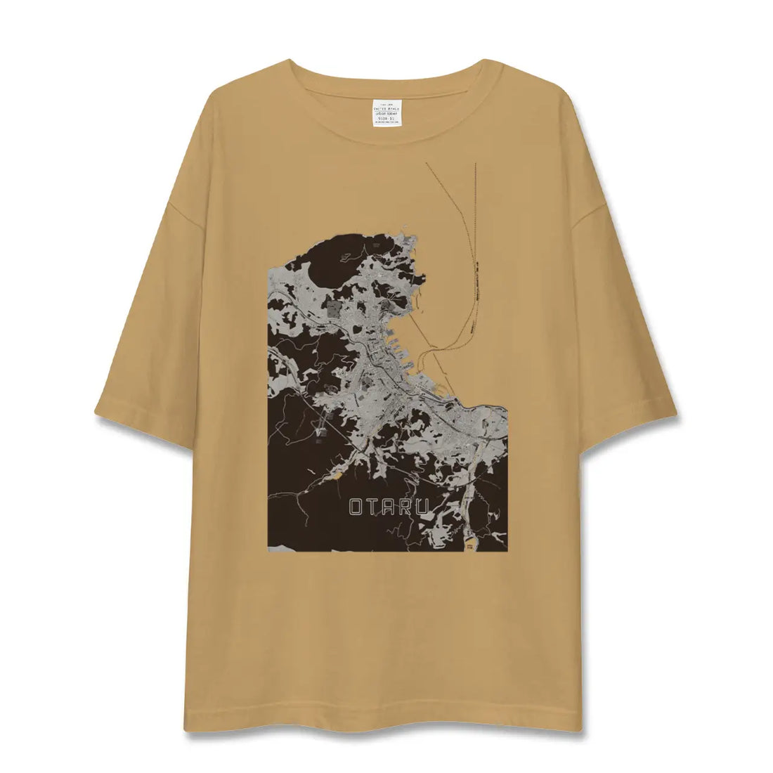 【小樽（北海道）】地図柄ビッグシルエットTシャツ