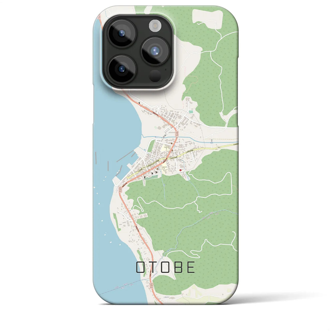 【乙部】地図柄iPhoneケース（バックカバータイプ・ナチュラル）iPhone 15 Pro Max 用