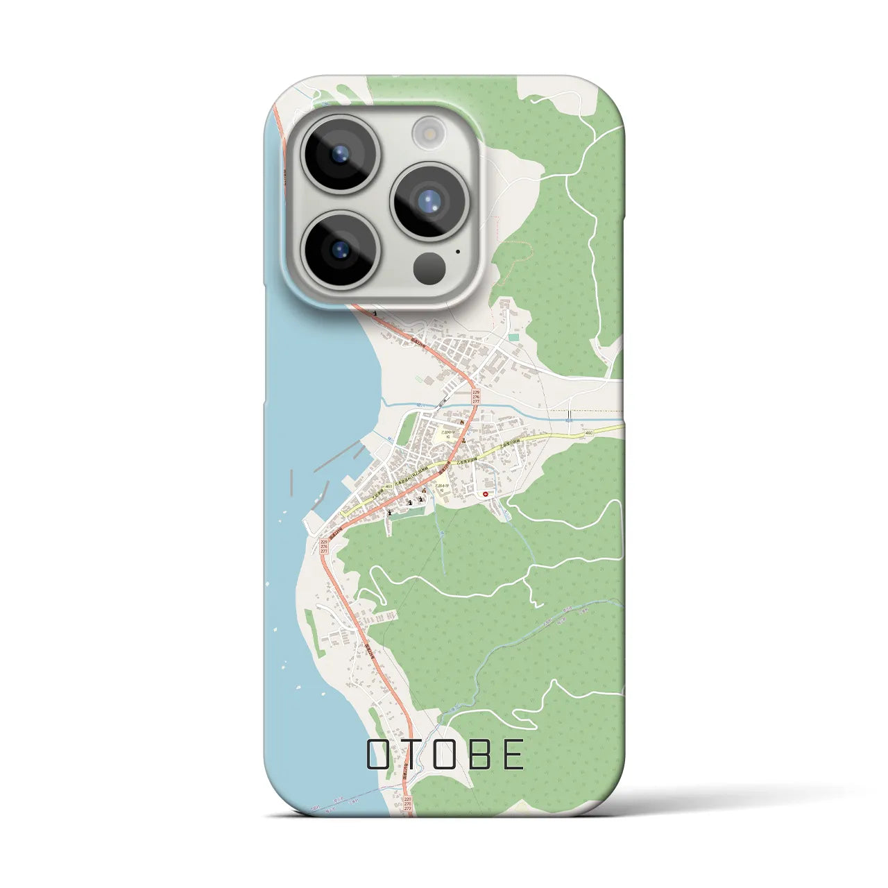 【乙部】地図柄iPhoneケース（バックカバータイプ・ナチュラル）iPhone 15 Pro 用