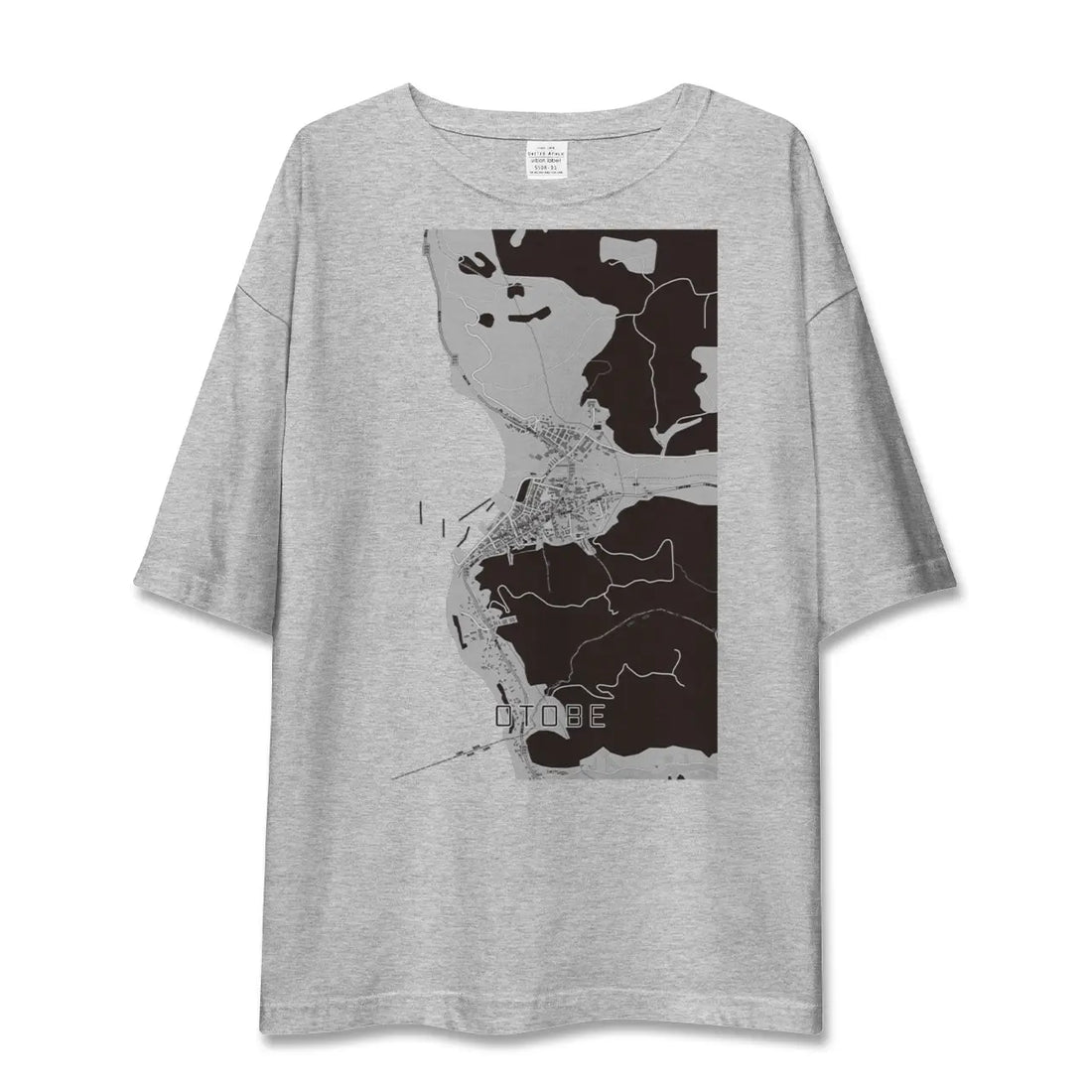 【乙部（北海道）】地図柄ビッグシルエットTシャツ