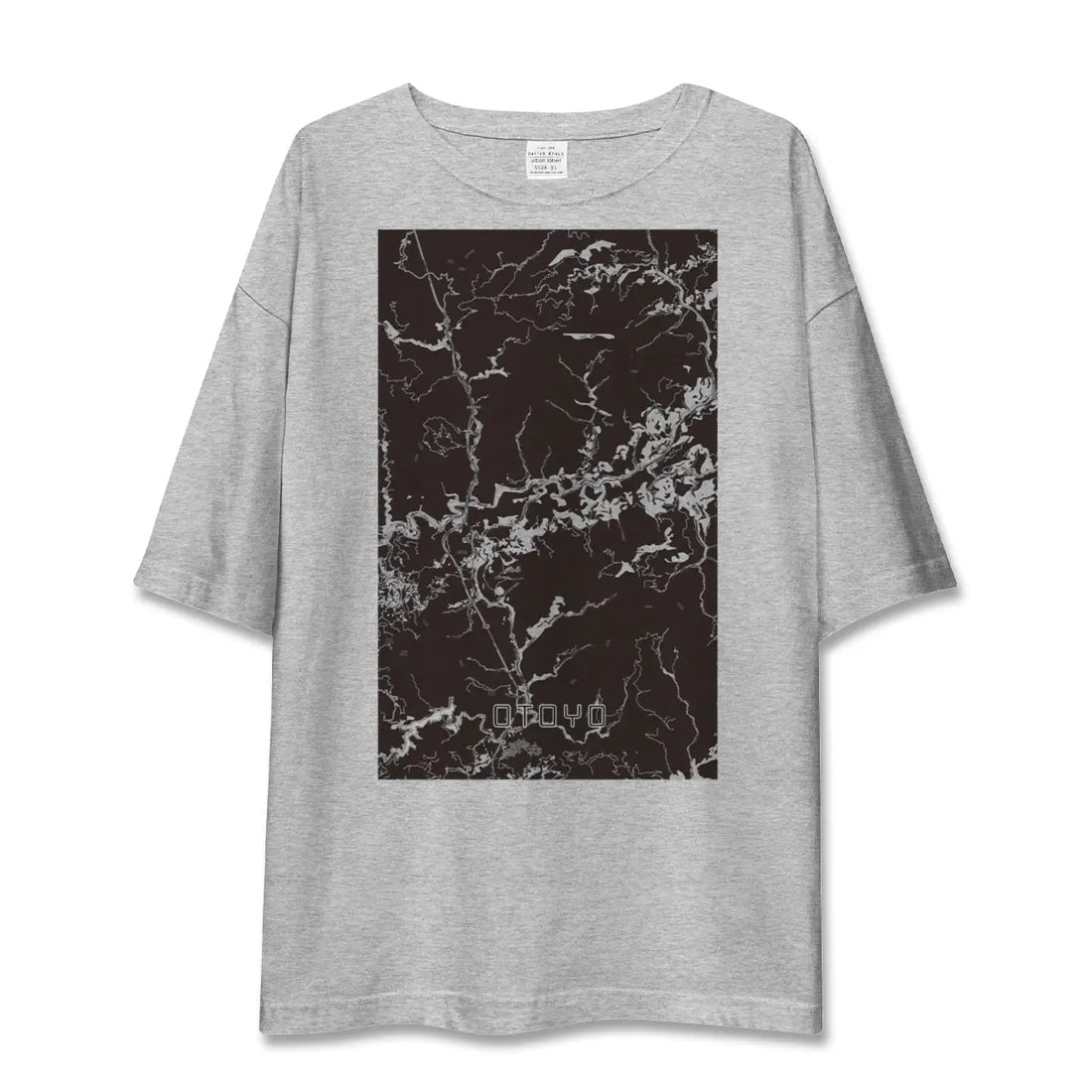 【大豊（高知県）】地図柄ビッグシルエットTシャツ