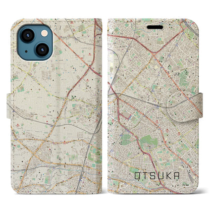 【大塚（東京都）】地図柄iPhoneケース（手帳タイプ）ナチュラル・iPhone 13 用