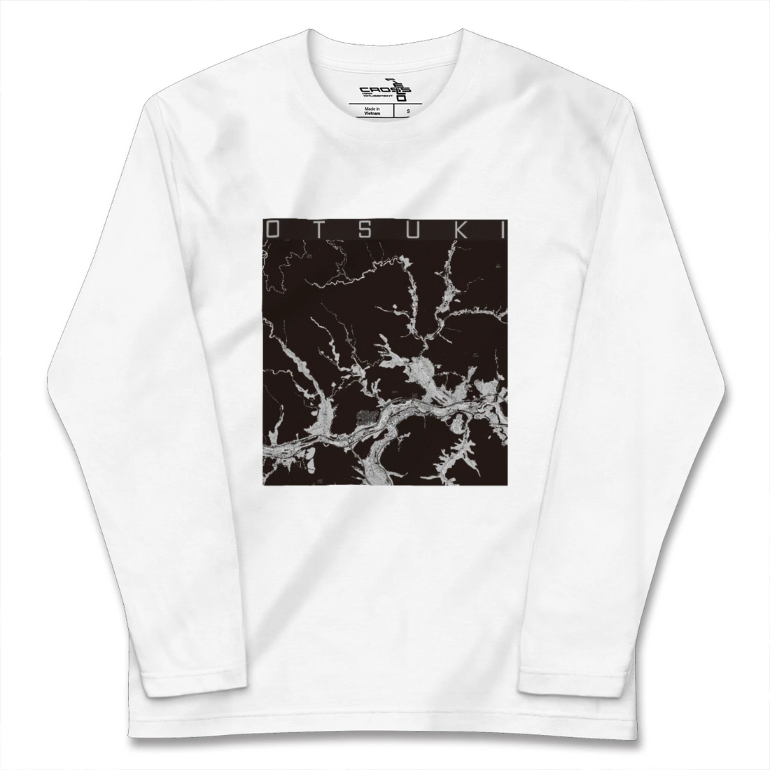 【大月(山梨県)】地図柄ロングスリーブTシャツ