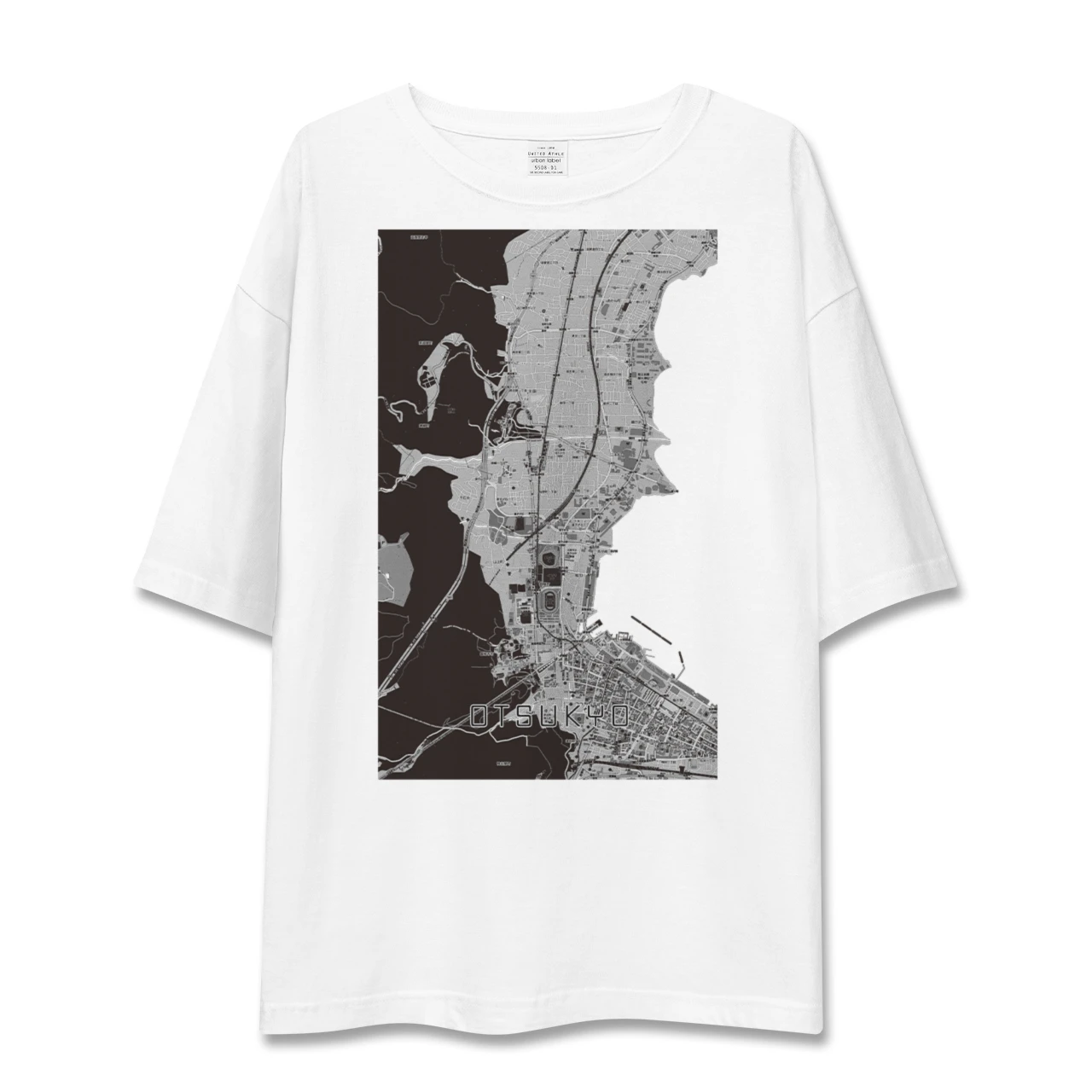 【大津京（滋賀県）】地図柄ビッグシルエットTシャツ