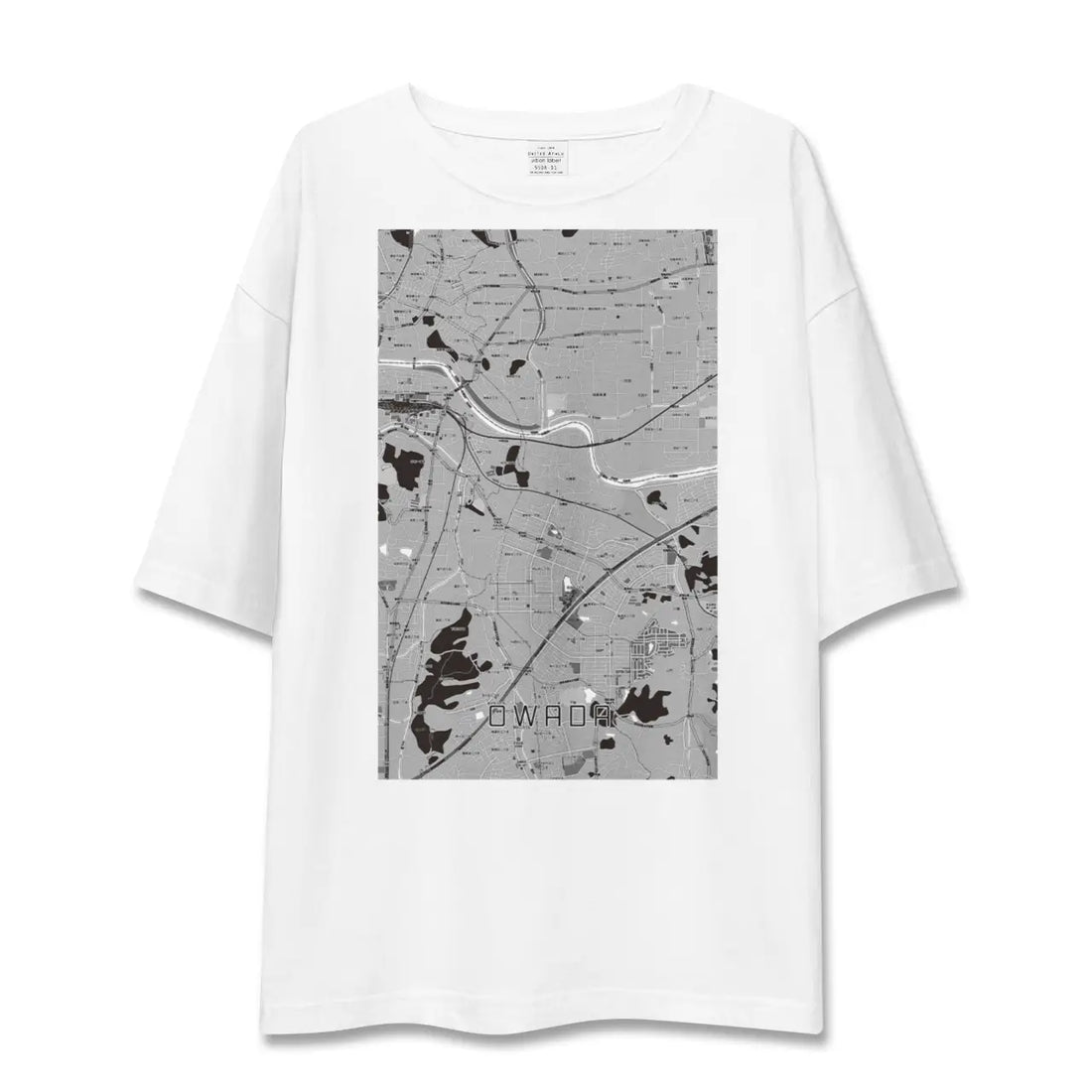 【大輪田（奈良県）】地図柄ビッグシルエットTシャツ
