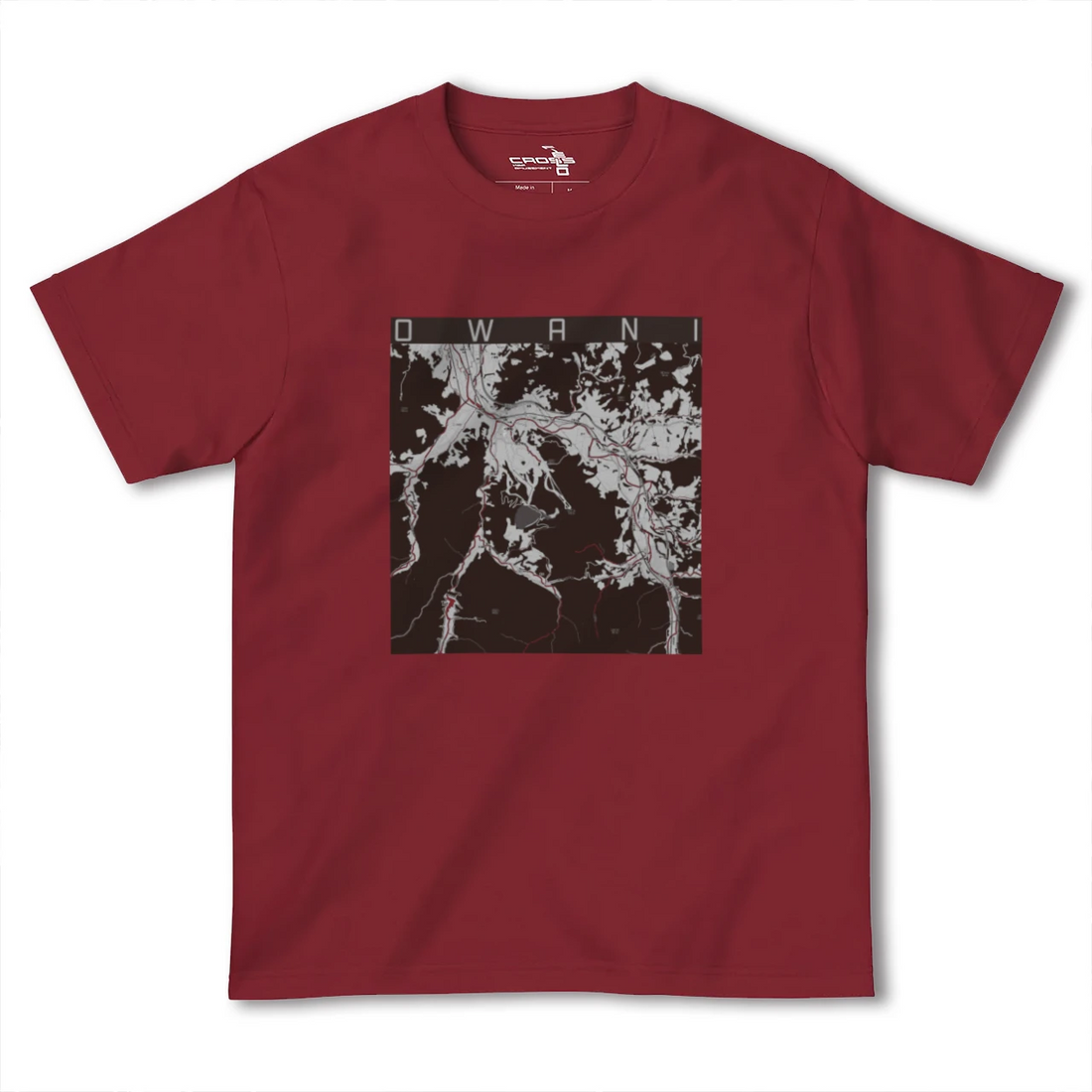 【大鰐(青森県)】地図柄ヘビーウェイトTシャツ