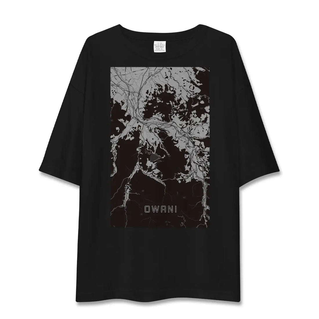 【大鰐（青森県）】地図柄ビッグシルエットTシャツ