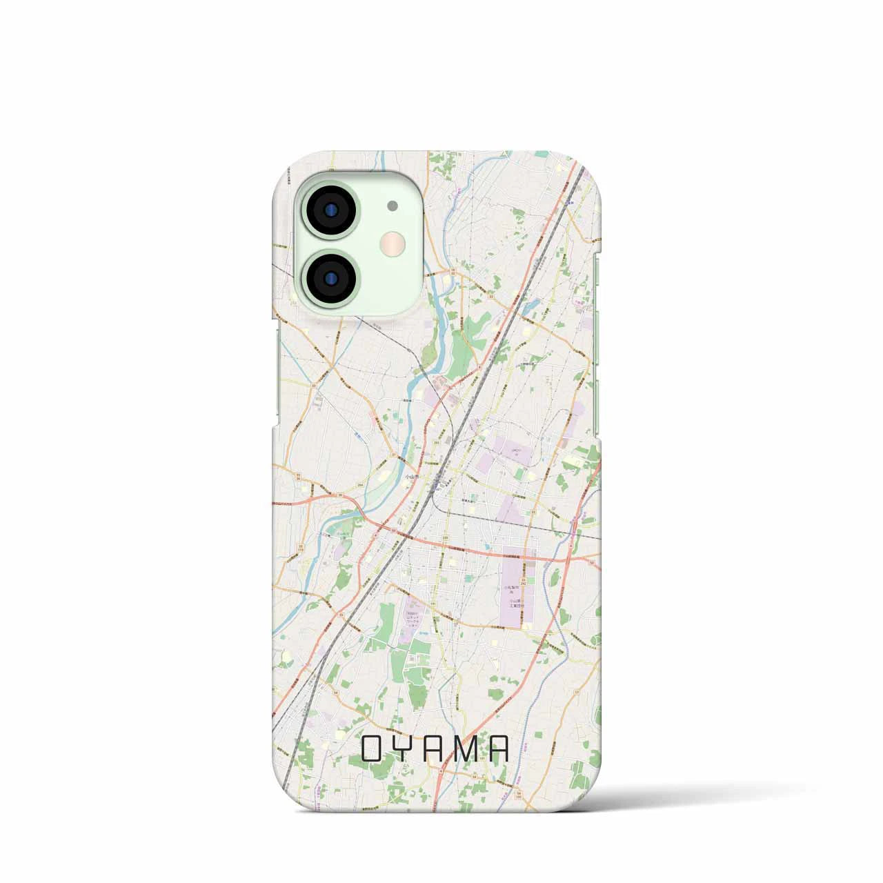 【小山】地図柄iPhoneケース（バックカバータイプ・ナチュラル）iPhone 12 mini 用