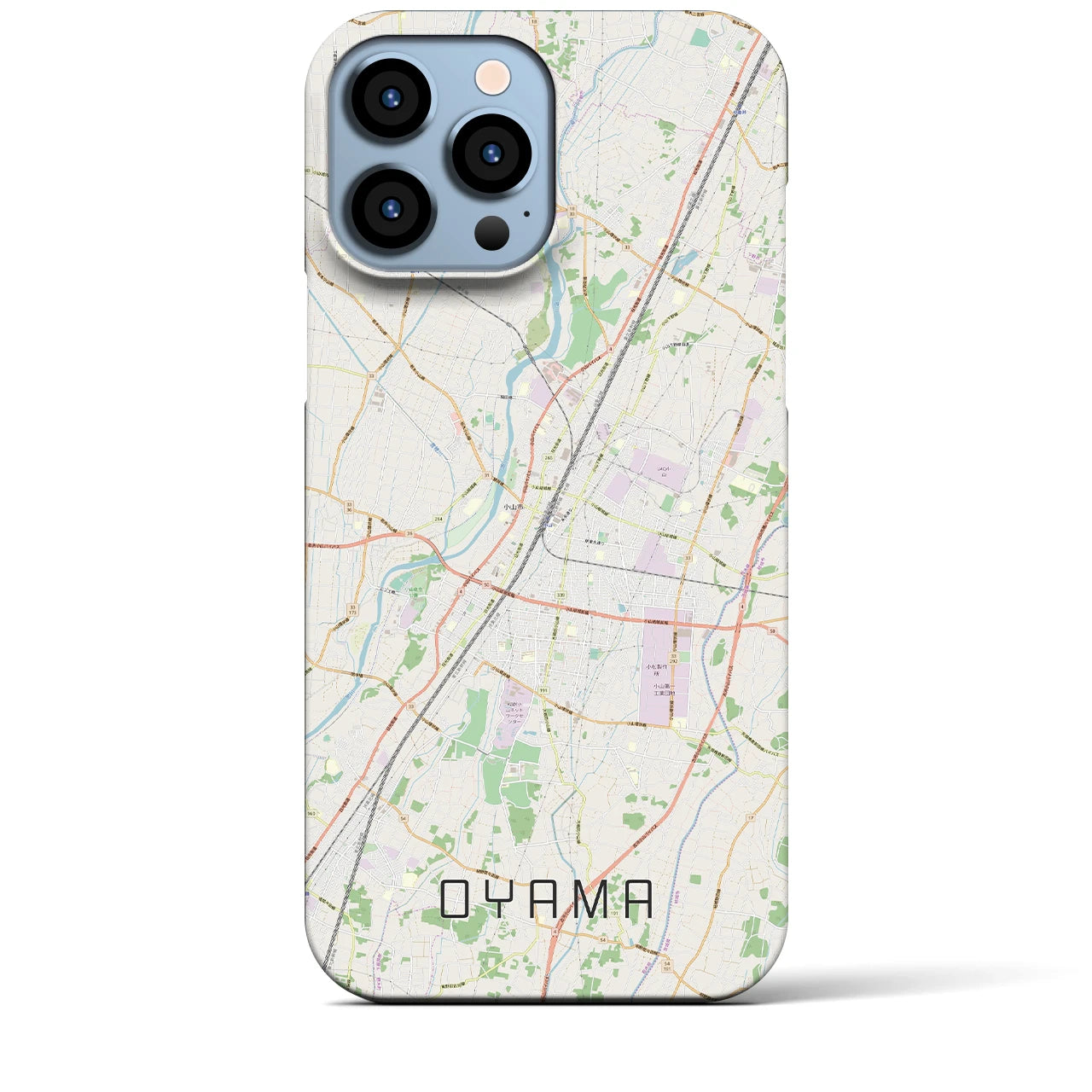 【小山】地図柄iPhoneケース（バックカバータイプ・ナチュラル）iPhone 13 Pro Max 用