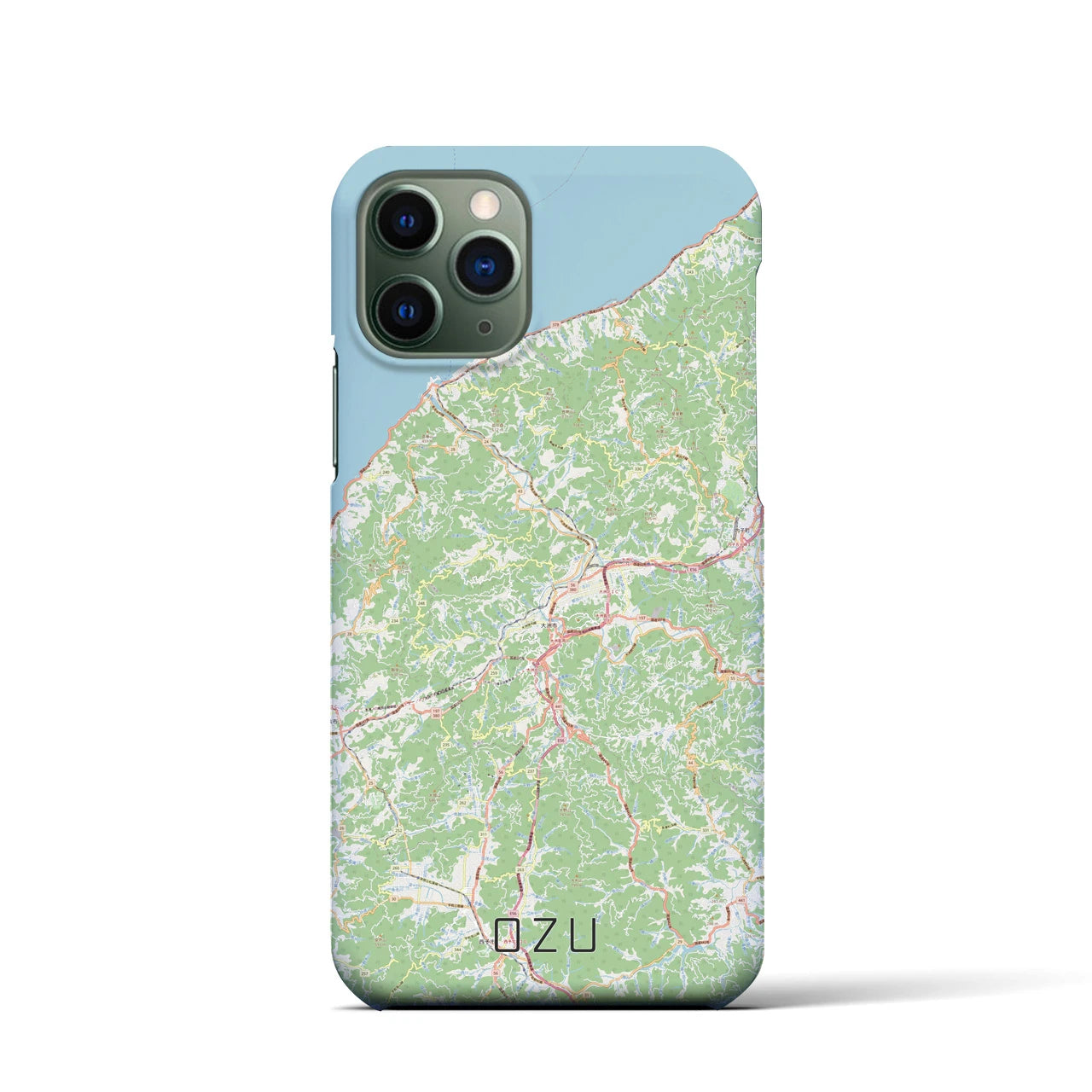 【大洲】地図柄iPhoneケース（バックカバータイプ・ナチュラル）iPhone 11 Pro 用