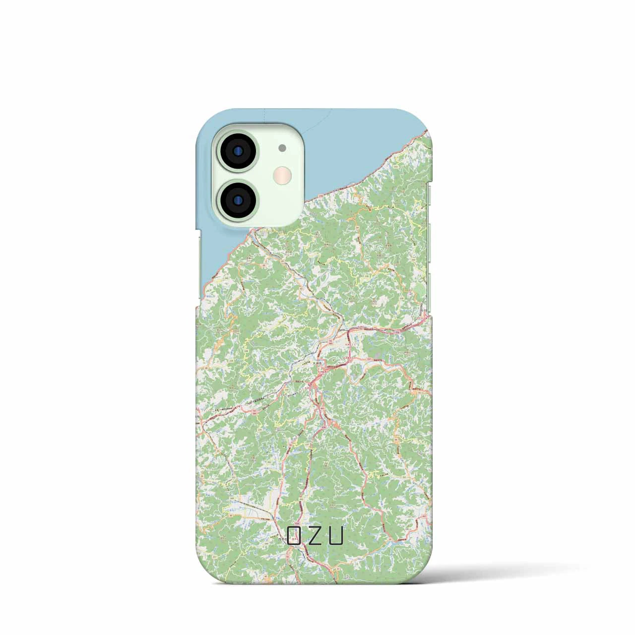 【大洲】地図柄iPhoneケース（バックカバータイプ・ナチュラル）iPhone 12 mini 用