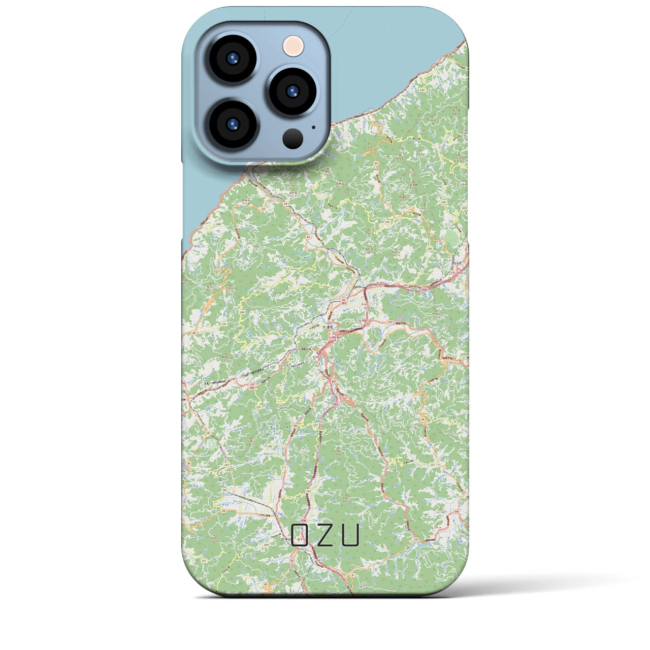 【大洲】地図柄iPhoneケース（バックカバータイプ・ナチュラル）iPhone 13 Pro Max 用