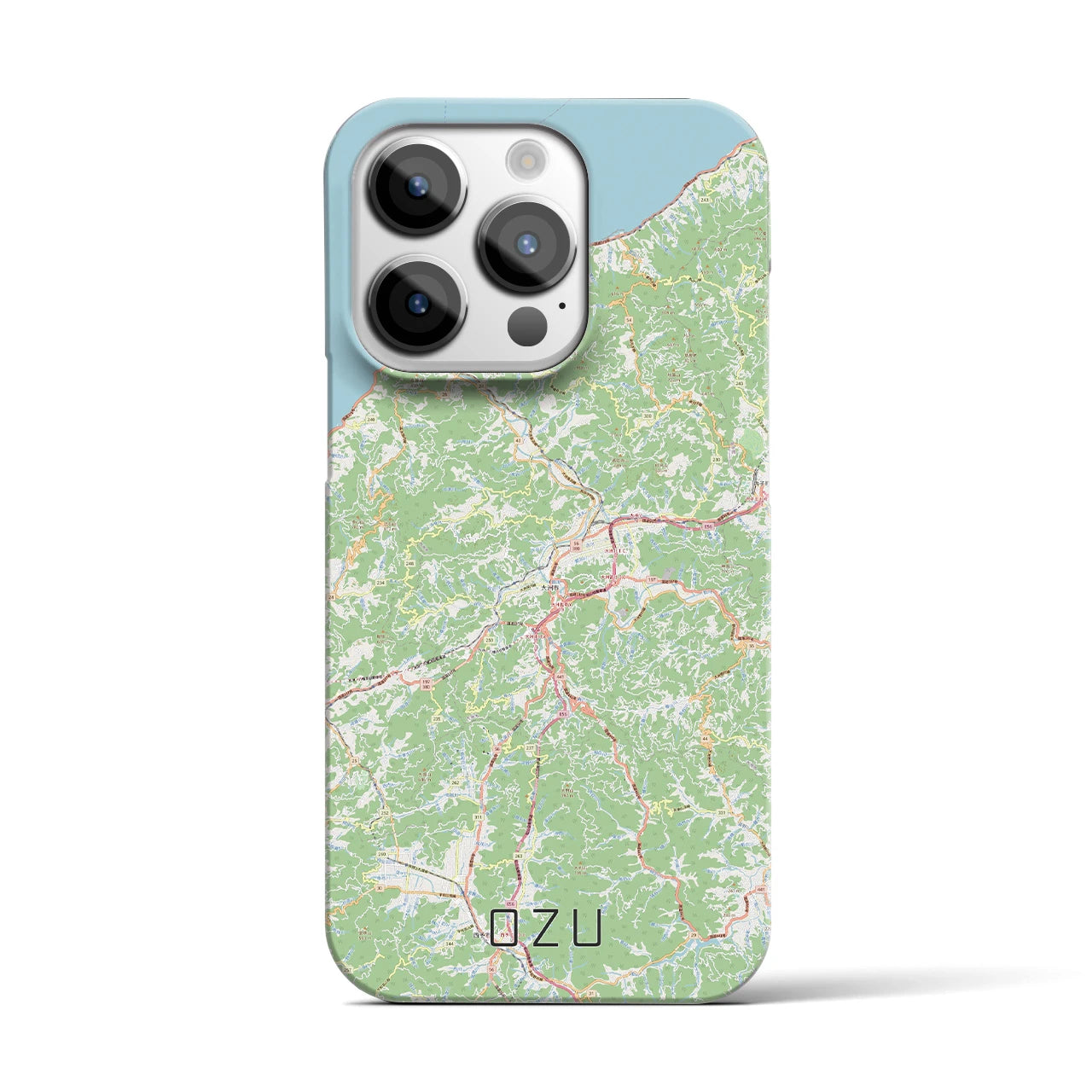 【大洲】地図柄iPhoneケース（バックカバータイプ・ナチュラル）iPhone 14 Pro 用