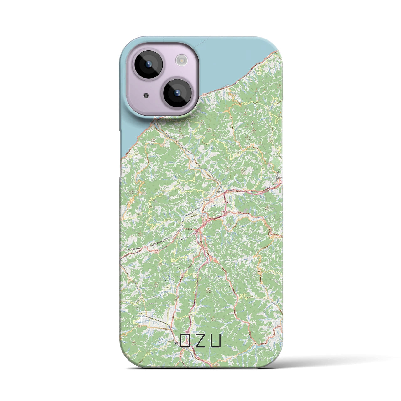【大洲】地図柄iPhoneケース（バックカバータイプ・ナチュラル）iPhone 14 用