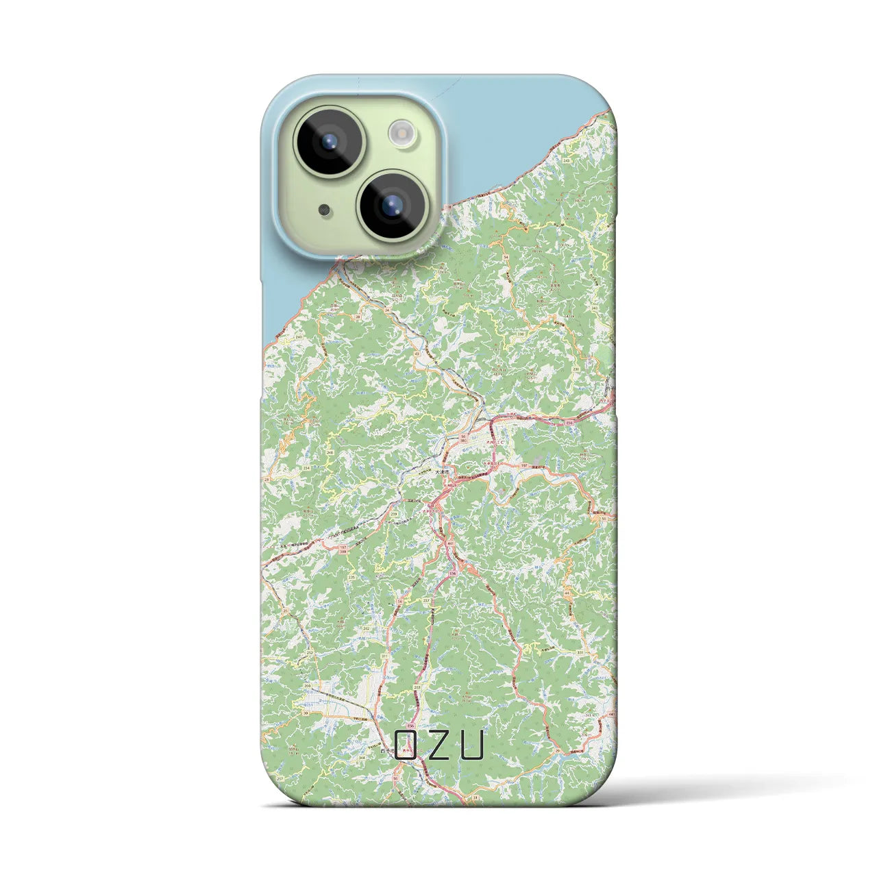 【大洲】地図柄iPhoneケース（バックカバータイプ・ナチュラル）iPhone 15 用